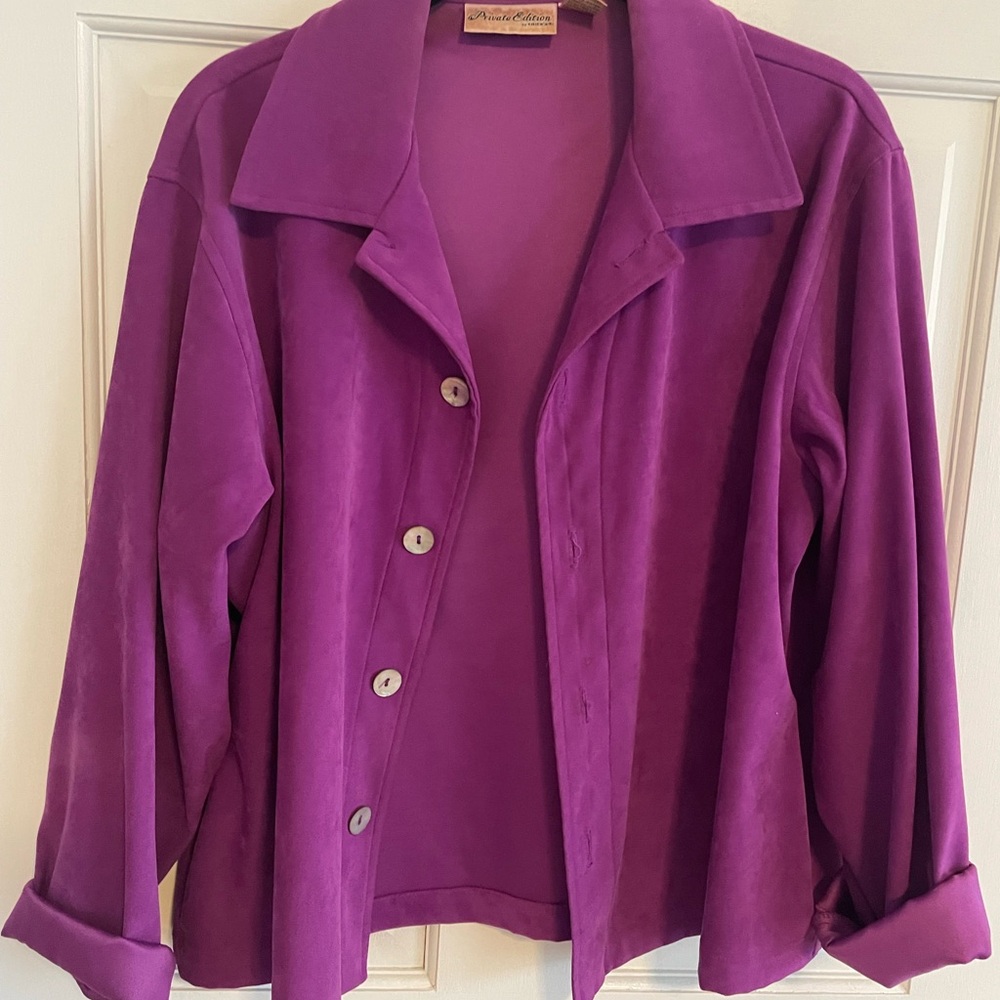 Chico's Vibrant Purple Button-Down Jacket - image 2
